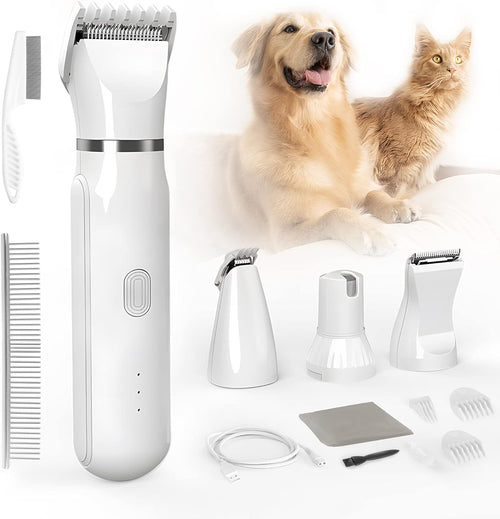 (🔥Last Day Promotion - 49% off)2025-Ultimate Pet Grooming Kit 🐶 4-in-1 Electric Clippers with 4 Interchangeable Blades