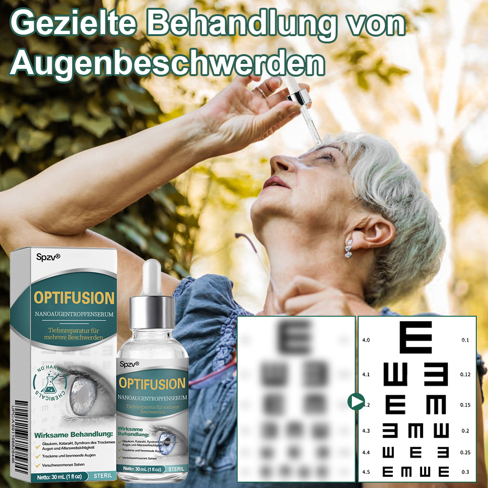 Spzv® OPTIFUSION NANO AUGENTROPFENSER 🧬 Nanotechnologie stellt klares Sehen wieder her,  ohne Brille, ohne Operation