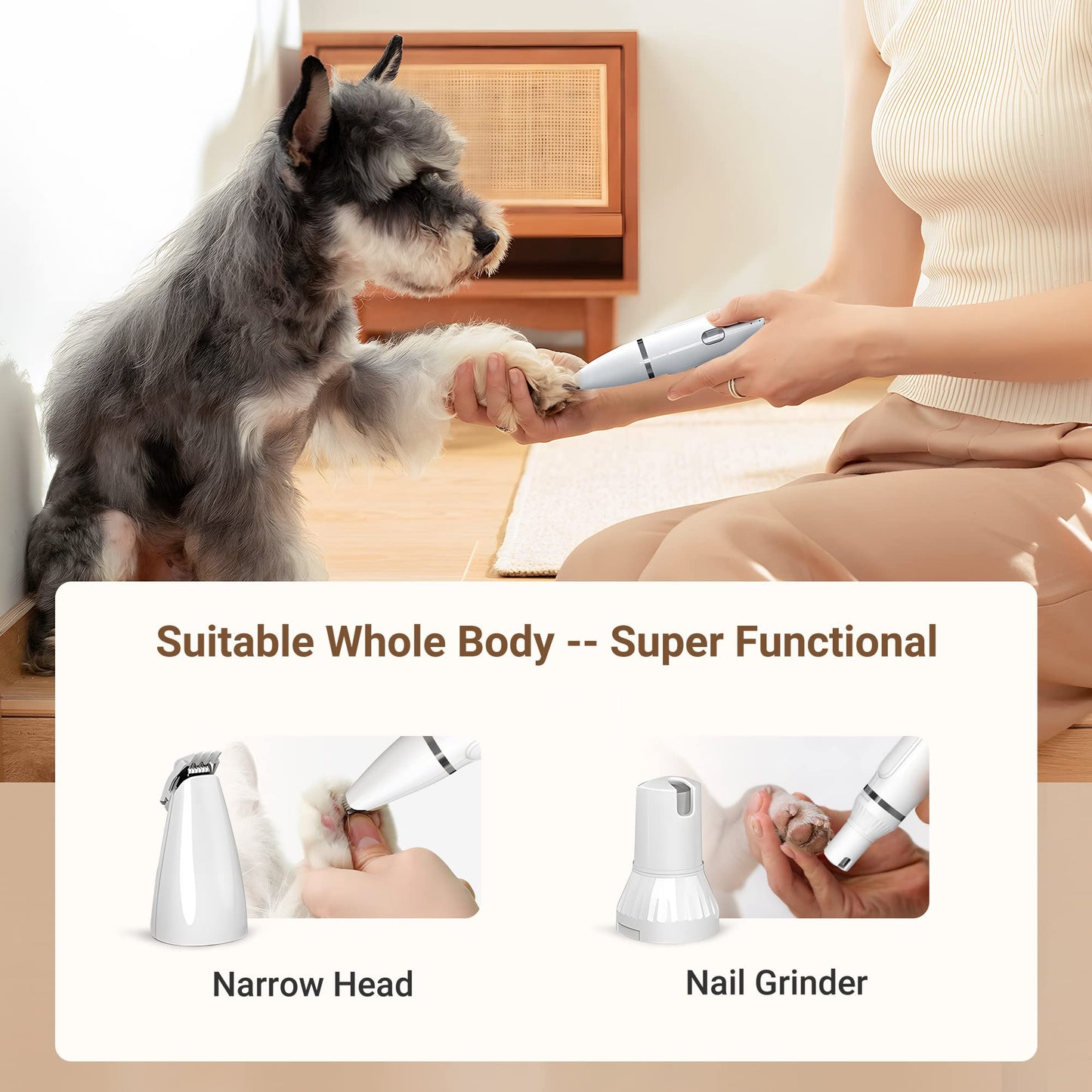 (🔥Last Day Promotion  - 49% off)2025-Ultimate Pet Grooming Kit 🐶 4-in-1 Electric Clippers with 4 Interchangeable Blades